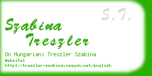 szabina treszler business card